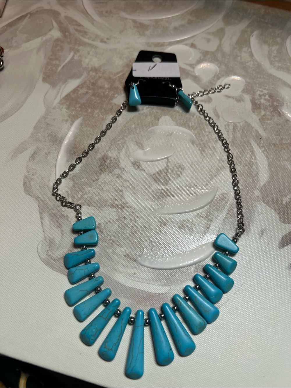 Turquoise Teardrop Statement Necklace - Women Jewelry